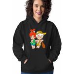 Fashion, accesorii si bijuterii - Femei - Imbracaminte femei - Hanorace femei - Hanorac Femei Familia Flintstone Bamm Bamm Pebbles Bebelusi Epoca de Piatra, negru, marime S - Infinity.ro