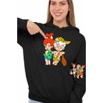 Fashion, accesorii si bijuterii - Femei - Imbracaminte femei - Hanorace femei - Hanorac Femei Familia Flintstone Bamm Bamm Pebbles Bebelusi Epoca de Piatra, negru, marime S - Infinity.ro