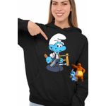 Fashion, accesorii si bijuterii - Femei - Imbracaminte femei - Hanorace femei - Hanorac Femei Strumful Tamplar Constructii Dulgher, negru, marime S - Infinity.ro