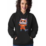 Fashion, accesorii si bijuterii - Femei - Imbracaminte femei - Hanorace femei - Hanorac Femei Super Pisicute Ghem Buddy SuperKitties, negru, marime S - Infinity.ro