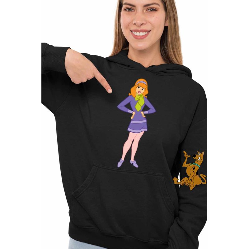Fashion, accesorii si bijuterii - Femei - Imbracaminte femei - Hanorace femei - Hanorac Femei Scooby Doo Daphne Blake, negru, marime S - Infinity.ro