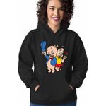 Fashion, accesorii si bijuterii - Femei - Imbracaminte femei - Hanorace femei - Hanorac Femei Porky Petunia Looney Tunes, negru, marime S - Infinity.ro
