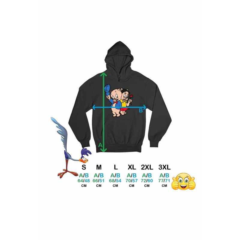 Fashion, accesorii si bijuterii - Femei - Imbracaminte femei - Hanorace femei - Hanorac Femei Porky Petunia Looney Tunes, negru, marime S - Infinity.ro