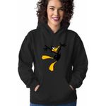 Fashion, accesorii si bijuterii - Femei - Imbracaminte femei - Hanorace femei - Hanorac Femei Daffy Duck Ratoi Negru, negru, marime S - Infinity.ro