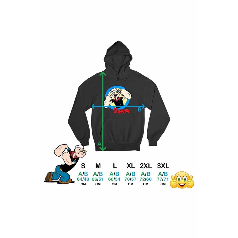 Fashion, accesorii si bijuterii - Femei - Imbracaminte femei - Hanorace femei - Hanorac Femei Marinar Popeye Desene Animate Timonier, negru, marime S - Infinity.ro