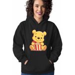 Fashion, accesorii si bijuterii - Femei - Imbracaminte femei - Hanorace femei - Hanorac Femei Winnie the Pooh Popcorn, negru, marime S - Infinity.ro