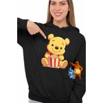 Fashion, accesorii si bijuterii - Femei - Imbracaminte femei - Hanorace femei - Hanorac Femei Winnie the Pooh Popcorn, negru, marime S - Infinity.ro