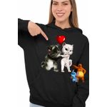 Fashion, accesorii si bijuterii - Femei - Imbracaminte femei - Hanorace femei - Hanorac Femei Talking Tom Angela Love, negru, marime S - Infinity.ro