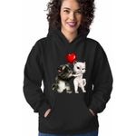 Fashion, accesorii si bijuterii - Femei - Imbracaminte femei - Hanorace femei - Hanorac Femei Talking Tom Angela Love, negru, marime S - Infinity.ro
