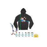 Fashion, accesorii si bijuterii - Femei - Imbracaminte femei - Hanorace femei - Hanorac Femei Foghorn Taz Popey Porky Looney Tunes, negru, marime S - Infinity.ro