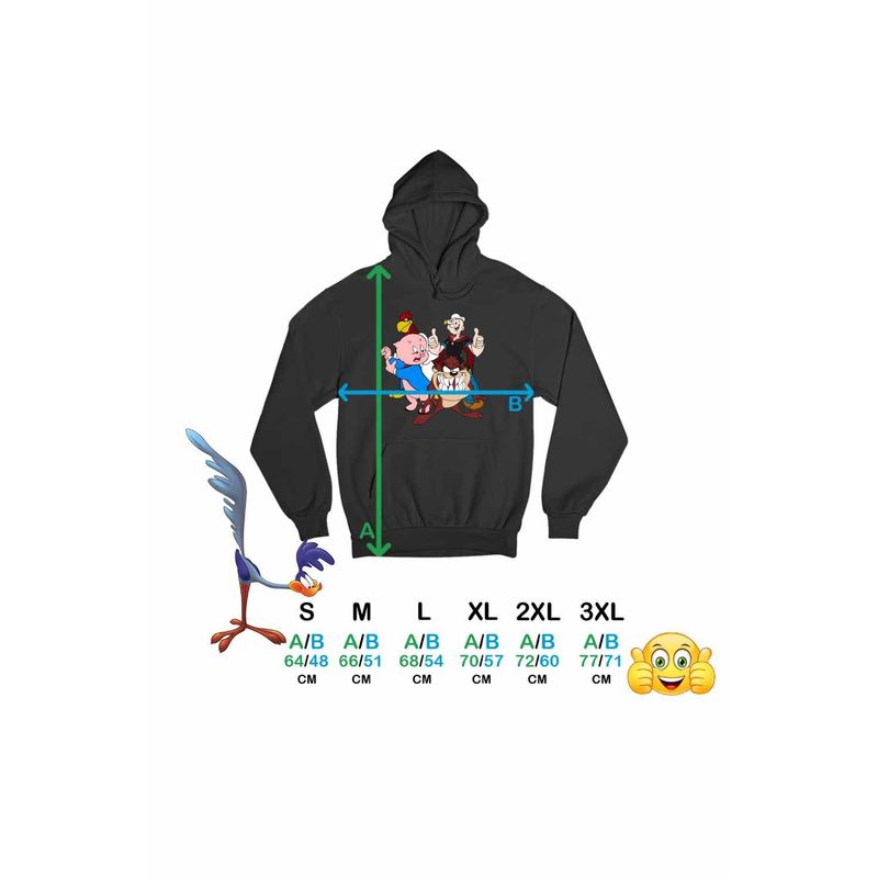 Fashion, accesorii si bijuterii - Femei - Imbracaminte femei - Hanorace femei - Hanorac Femei Foghorn Taz Popey Porky Looney Tunes, negru, marime S - Infinity.ro