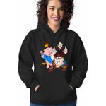 Fashion, accesorii si bijuterii - Femei - Imbracaminte femei - Hanorace femei - Hanorac Femei Foghorn Taz Popey Porky Looney Tunes, negru, marime S - Infinity.ro