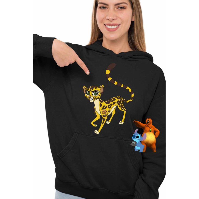 Fashion, accesorii si bijuterii - Femei - Imbracaminte femei - Hanorace femei - Hanorac Femei Fuli Garda Felina Lion Guard, negru, marime S - Infinity.ro