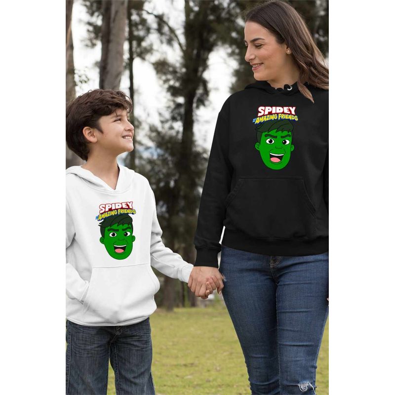 Fashion, accesorii si bijuterii - Femei - Imbracaminte femei - Hanorace femei - Hanorac Femei Hulk Spidey Marvel hulc, negru, marime S - Infinity.ro