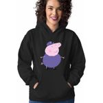 Fashion, accesorii si bijuterii - Femei - Imbracaminte femei - Hanorace femei - Hanorac Femei Bunicu Purcelusa Peppa Pig, negru, marime S - Infinity.ro