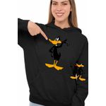 Fashion, accesorii si bijuterii - Femei - Imbracaminte femei - Hanorace femei - Hanorac Femei Ratoiul Negru Daffy Duck, negru, marime S - Infinity.ro