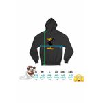 Fashion, accesorii si bijuterii - Femei - Imbracaminte femei - Hanorace femei - Hanorac Femei Ratoiul Negru Daffy Duck, negru, marime S - Infinity.ro