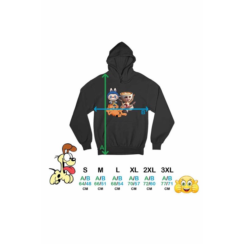 Fashion, accesorii si bijuterii - Femei - Imbracaminte femei - Hanorace femei - Hanorac Femei Garfield Labubu Balerina Capucina, negru, marime S - Infinity.ro