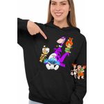 Fashion, accesorii si bijuterii - Femei - Imbracaminte femei - Hanorace femei - Hanorac Femei Familia Flintstone Dino Bebe Strumf Pebbles Bamm Bamm, negru, marime S - Infinity.ro