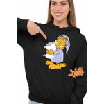 Fashion, accesorii si bijuterii - Femei - Imbracaminte femei - Hanorace femei - Hanorac Femei Garfield Somnoros Perna Noapte, negru, marime S - Infinity.ro