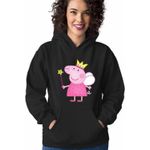 Fashion, accesorii si bijuterii - Femei - Imbracaminte femei - Hanorace femei - Hanorac Femei Purcelusa Peppa Pig Zana Maseluta, negru, marime S - Infinity.ro