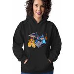 Fashion, accesorii si bijuterii - Femei - Imbracaminte femei - Hanorace femei - Hanorac Femei Tralalero Tralala Garda Felina Stitch Meme, negru, marime S - Infinity.ro
