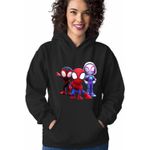 Fashion, accesorii si bijuterii - Femei - Imbracaminte femei - Hanorace femei - Hanorac Femei Paienjenelul Marvel All Team, negru, marime S - Infinity.ro