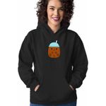 Fashion, accesorii si bijuterii - Femei - Imbracaminte femei - Hanorace femei - Hanorac Femei Squish mallows Cafea, negru, marime S - Infinity.ro