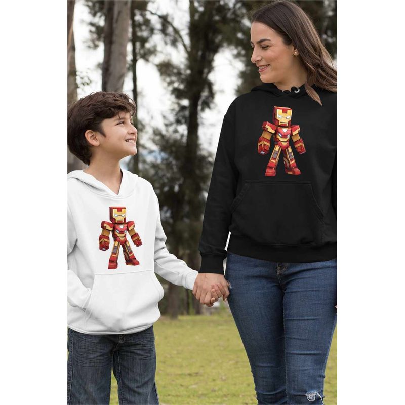 Fashion, accesorii si bijuterii - Femei - Imbracaminte femei - Hanorace femei - Hanorac Femei Iron Man Roblox, negru, marime S - Infinity.ro