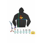 Fashion, accesorii si bijuterii - Femei - Imbracaminte femei - Hanorace femei - Hanorac Femei Foghorn Cocos Desene Animate Looney Tunes, negru, marime S - Infinity.ro