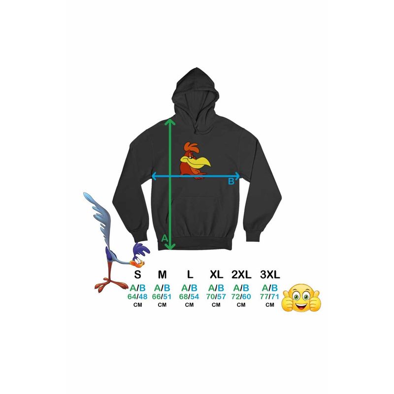 Fashion, accesorii si bijuterii - Femei - Imbracaminte femei - Hanorace femei - Hanorac Femei Foghorn Cocos Desene Animate Looney Tunes, negru, marime S - Infinity.ro