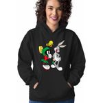 Fashion, accesorii si bijuterii - Femei - Imbracaminte femei - Hanorace femei - Hanorac Femei Marvin Bugs Bunny Tweety Warner Bros, negru, marime S - Infinity.ro