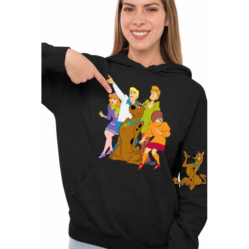Fashion, accesorii si bijuterii - Femei - Imbracaminte femei - Hanorace femei - Hanorac Femei Scooby Doo Mystery Team, negru, marime S - Infinity.ro