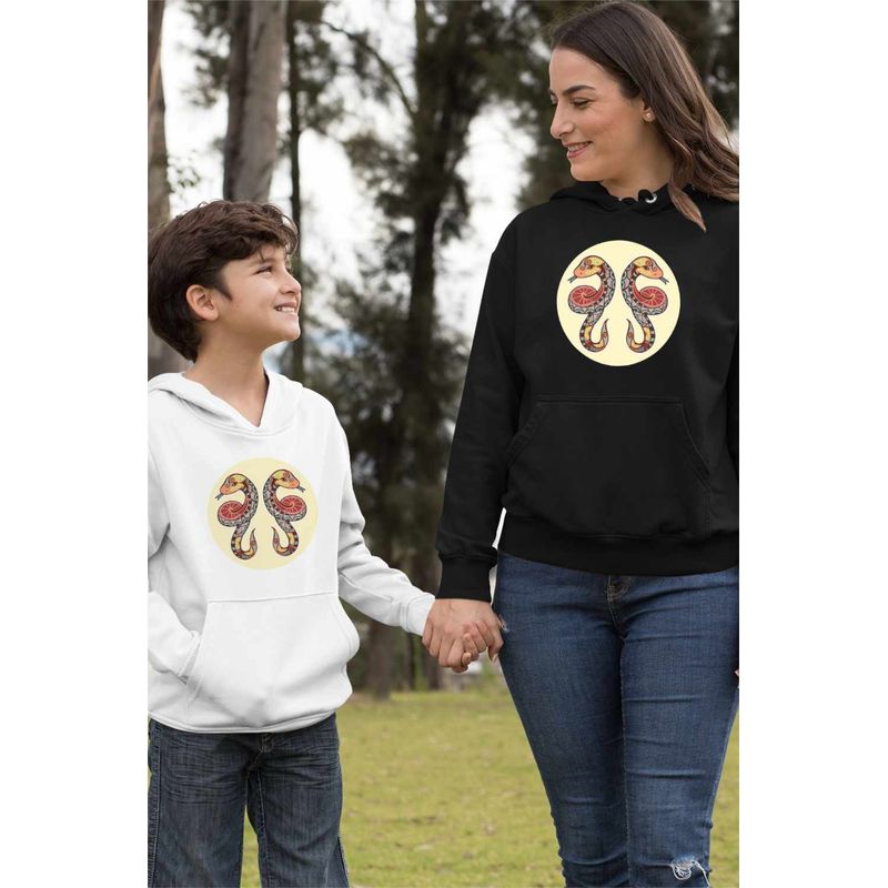 Fashion, accesorii si bijuterii - Femei - Imbracaminte femei - Hanorace femei - Hanorac Femei Gemeni Zodiac Horoscop Gemini Mandala Astrologie Serpi, negru, marime S - Infinity.ro