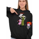 Fashion, accesorii si bijuterii - Femei - Imbracaminte femei - Hanorace femei - Hanorac Femei Curaj Cainele Fricos Bunicu Beagle, negru, marime S - Infinity.ro