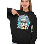 Fashion, accesorii si bijuterii - Femei - Imbracaminte femei - Hanorace femei - Hanorac Femei Rick and Morty Cercetator Nepot Asistent, negru, marime S - Infinity.ro