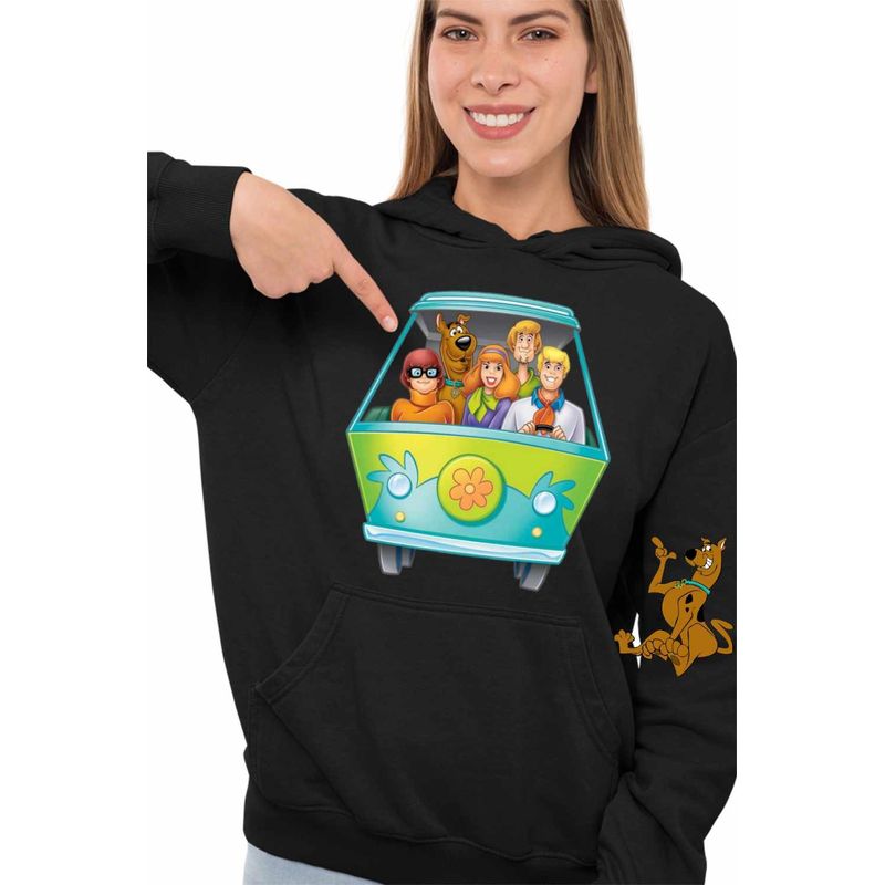 Fashion, accesorii si bijuterii - Femei - Imbracaminte femei - Hanorace femei - Hanorac Femei Scooby-Doo Camioneta Mystery, negru, marime S - Infinity.ro