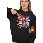 Fashion, accesorii si bijuterii - Femei - Imbracaminte femei - Hanorace femei - Hanorac Femei Maimuta George Roblox Labubu Sonic, negru, marime S - Infinity.ro