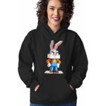 Fashion, accesorii si bijuterii - Femei - Imbracaminte femei - Hanorace femei - Hanorac Femei Bugs Bunny Minecraft, negru, marime S - Infinity.ro