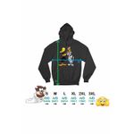 Fashion, accesorii si bijuterii - Femei - Imbracaminte femei - Hanorace femei - Hanorac Femei Daffy Duck Tom Jerry Tweety, negru, marime S - Infinity.ro