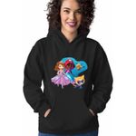 Fashion, accesorii si bijuterii - Femei - Imbracaminte femei - Hanorace femei - Hanorac Femei Sofia Ariel Sclipi Super Pisicute, negru, marime S - Infinity.ro