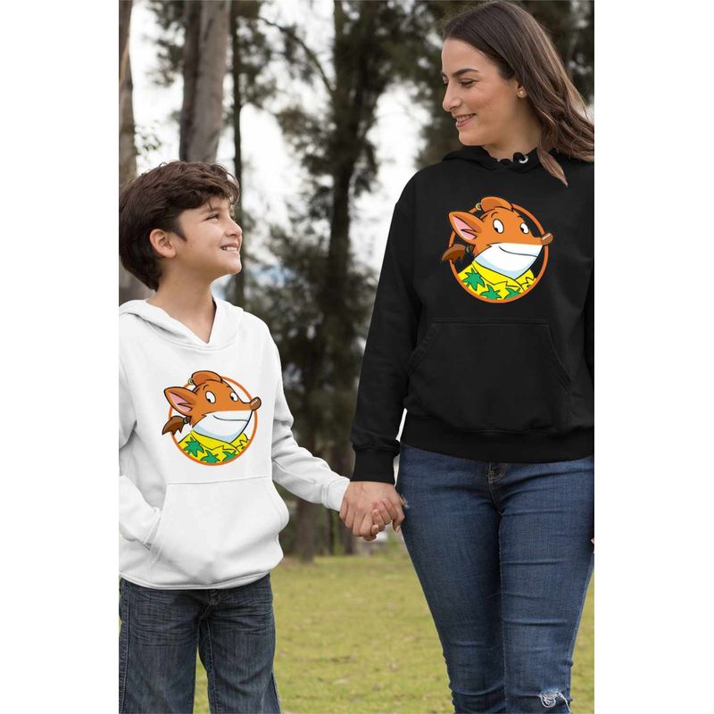 Fashion, accesorii si bijuterii - Femei - Imbracaminte femei - Hanorace femei - Hanorac Femei Trap Geronimo Stilton Gazetar, negru, marime S - Infinity.ro