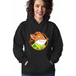 Fashion, accesorii si bijuterii - Femei - Imbracaminte femei - Hanorace femei - Hanorac Femei Trap Geronimo Stilton Gazetar, negru, marime S - Infinity.ro