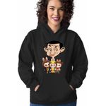Fashion, accesorii si bijuterii - Femei - Imbracaminte femei - Hanorace femei - Hanorac Femei Mr Bean Labubu, negru, marime S - Infinity.ro
