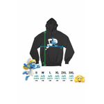 Fashion, accesorii si bijuterii - Femei - Imbracaminte femei - Hanorace femei - Hanorac Femei Strumfii Neindemanaticul Impiedicatul, negru, marime S - Infinity.ro