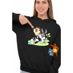 Fashion, accesorii si bijuterii - Femei - Imbracaminte femei - Hanorace femei - Hanorac Femei Bugs Bunny Diavol Tasmanian Daffy Duck Bebelusi Taz, negru, marime S - Infinity.ro