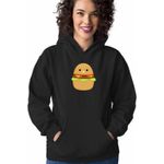 Fashion, accesorii si bijuterii - Femei - Imbracaminte femei - Hanorace femei - Hanorac Femei Squishmallows Hamburger, negru, marime S - Infinity.ro
