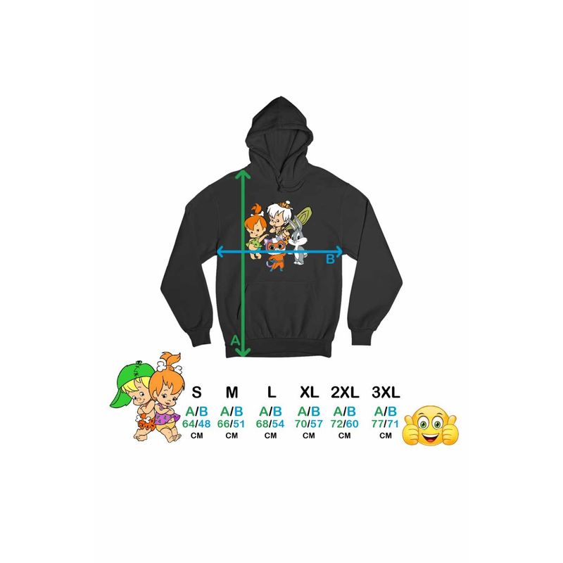 Fashion, accesorii si bijuterii - Femei - Imbracaminte femei - Hanorace femei - Hanorac Femei Familia Flintstone Pebbles Bamm Bamm Super Pisicute Bugs Bunny Bebelusi, negru, marime S - Infinity.ro