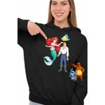 Fashion, accesorii si bijuterii - Femei - Imbracaminte femei - Hanorace femei - Hanorac Femei Ariel Eric Flounder Mica Sirena, negru, marime S - Infinity.ro