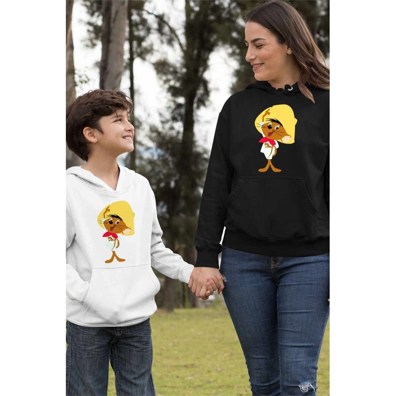 Fashion, accesorii si bijuterii - Femei - Imbracaminte femei - Hanorace femei - Hanorac Femei Speedy Gonzales Looney Tunes, negru, marime S - Infinity.ro